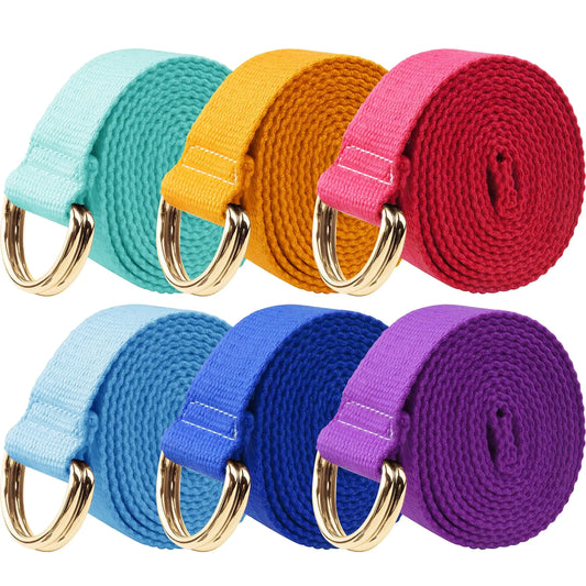Grosun Themed Yoga Stretch Straps (6-Pack)