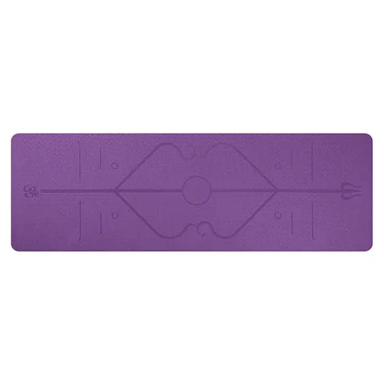 Non-Slip Yoga Mat with Alignment Lines